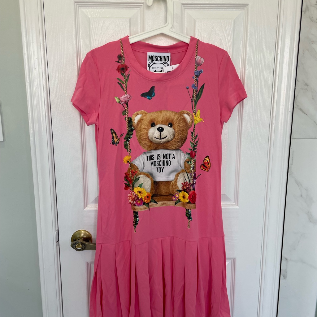 Moschino Pink Teddy Bear Dress